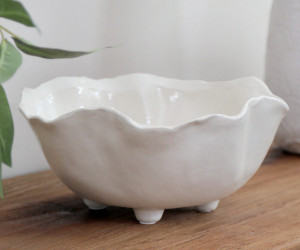 Bergamo Cream Ceramic Bowl