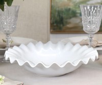 St Martins Fluted White Serving Bowl