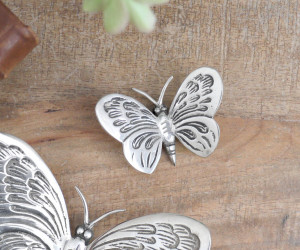 Small Monarch Silver Butterfly