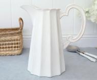Bordeaux Fluted White Jug