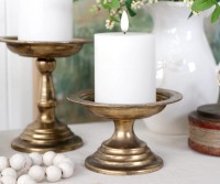 Valencia Gold Candle Holder - Short