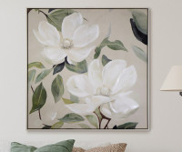 Calista White Magnolia I Canvas Painting