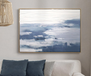 Blue Serenity Coastal Canvas Painting
