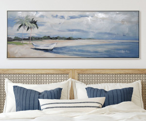 Island Morning Long Canvas Painting