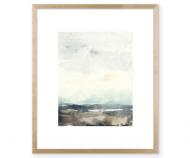Tidal Horizon I Watercolour Beach Wall Art Print