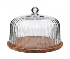 Balmoral Fluted Glass Cake Dome / Cloche