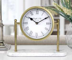 Stanhope Gold Column Mantel Clock