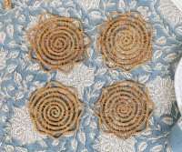 Set 4 Palm Cove Rattan Lace Coasters