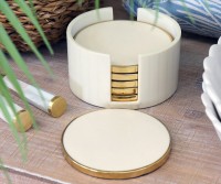 Set 6 Belmont Cream & Gold Coasters