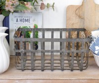 Large Baxter Metal Lattice Basket