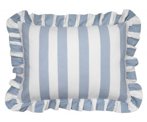 Lyla Sky Blue Stripe Ruffle Cushion