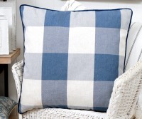 Ashbourne Blue Check Cushion