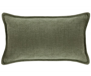 Hudson Chambray Lumbar Cushion - Moss Green