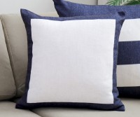 Jamesport Navy Border Cushion