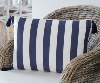Northbury Navy Stripe Cushion - Rectangle