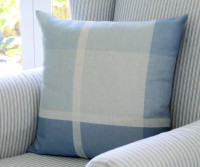 Stanhope Blue Check Cushion