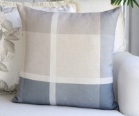 Stanhope Charcoal Check Cushion