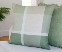 Stanhope Green Check Cushion