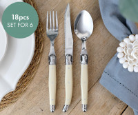 18pc Set Andre Verdier Debutant Cutlery Ivory