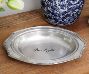 Silver 'Bon Appetit' Trinket Dish