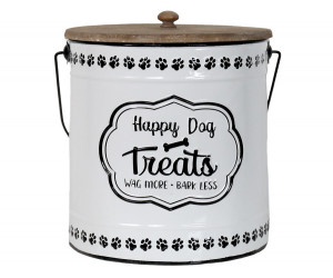 Large Happy Dog Storage Tin