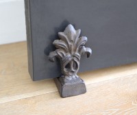 Fleur de Lys Door Wedge - Cast Iron Door Stop