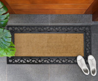 XL Ivy Rubber Scroll Border Doormat - 120x55cm