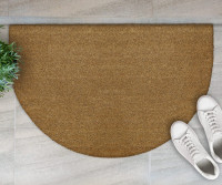 Bond Half Round Plain Coir Doormat 90x60cm