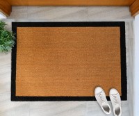 Carlton XXL Black Border Doormat - 115x80cm - Vinyl Backed