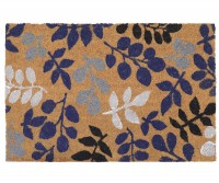 Ashton Blue Leaves Doormat - 60x40cm