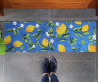 Sicilian Summer Lemons Long Door Mat