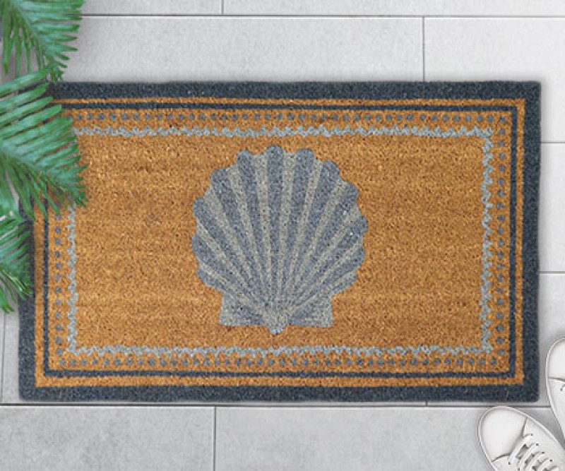 Plymouth Scallop Regular Doormat - PVC Backed