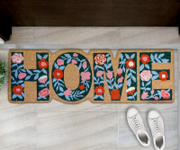 Folk Art Flowers Home Long Door Mat