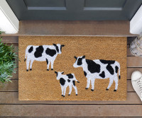 Hereford Cows Doormat - 75x45cm