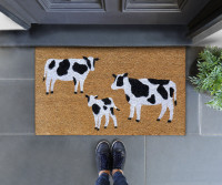 Hereford Cows Doormat - 75x45cm