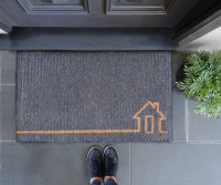 Grey House Sketch Regular 100% Coir Doormat