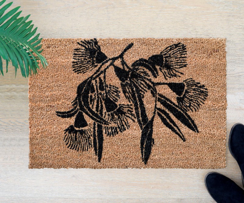 Yarra Flowering Eucalypt PVC Backed Coir Doormat