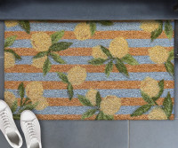 Positano Lemon Stripe Doormat - 75x45cm