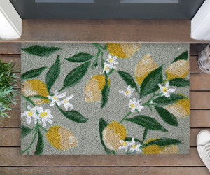 Sicilian Lemons Green Doormat 60x40cm