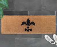 Fleur de Lys Long Doormat 100% Coir