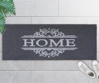 Long Classic Grey Home Doormat - Vinyl Backed - 120x45cm