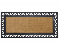 Chester Long Coir & Rubber Doormat with Scroll Border