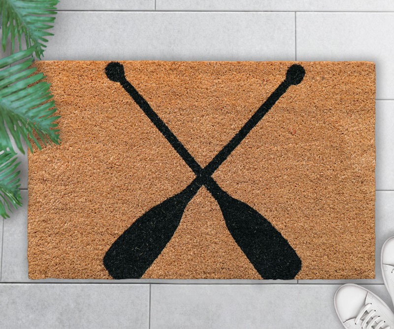 Boatshed Oars Regular Doormat - Vinyl Backed