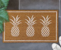 Newport White Pineapples Regular Doormat - PVC Backed