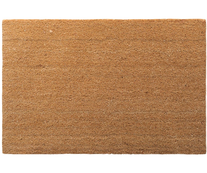 Plain Coir Doormat 80x50cm - PVC Backed