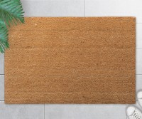 Plain Coir Doormat 90x60cm - PVC Backed