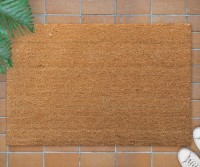 Plain Coir Doormat 90x60cm - PVC Backed