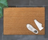 Plain Coir Doormat 80x50cm - PVC Backed
