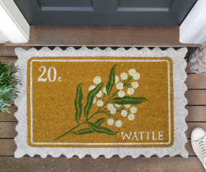 Molly Yellow Postage Stamp Doormat 80x50cm
