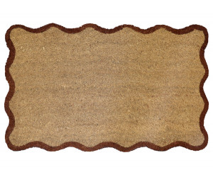 Carlow Wave Chestnut Border Doormat 80x50cm